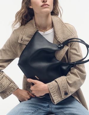 DKNY Paula medium commuter tote ( black/gold)