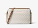 Michael Kors Jet Set Large Printed Logo Crossbody Bag ( Vanilla )