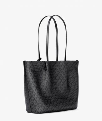Michael Kors Carson Large Signature Logo Tote Bag ( black )