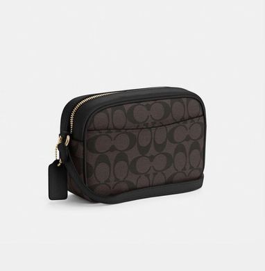 Coach Mini Jamie Bag In Signature Canva Gold/Brown/Black