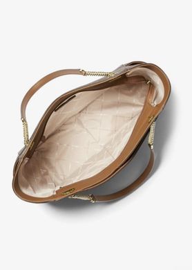 Michael Kors Jet Set Large Signature Logo Shoulder Bag Brown
