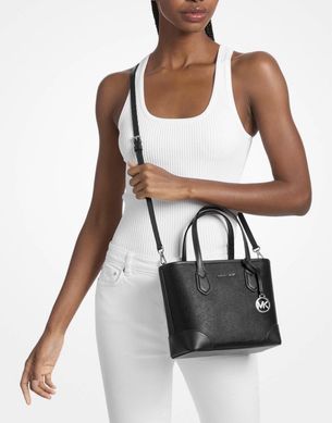Michael Kors  Eva Extra-Small Saffiano Leather Convertible Tote Bag (black)