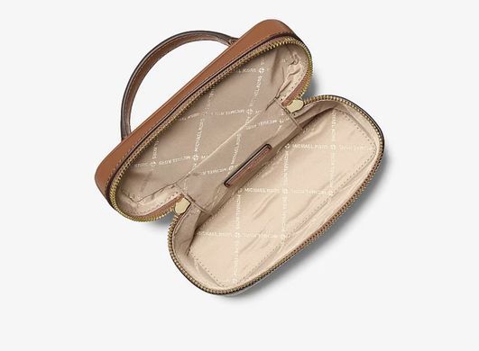 MICHAEL KORS Vivi Small Signature Logo Vanity Crossbody Bag ( brown )
