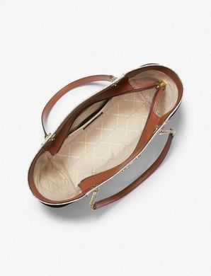 MICHAEL KORS Jet Set Large signature logo shoulder bag (vanilla)
