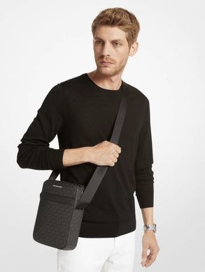 Michael Kors Cooper Signature Logo Flight Bag Black