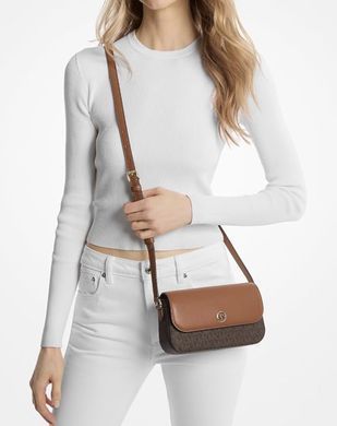 MICHAEL KORS Jet Set Travel Small Logo Crossbody Bag (BROWN)