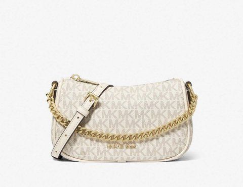 MICHAEL MICHAEL Carmella small signature logo convertible crossbody bag ( LT CRM Multi)