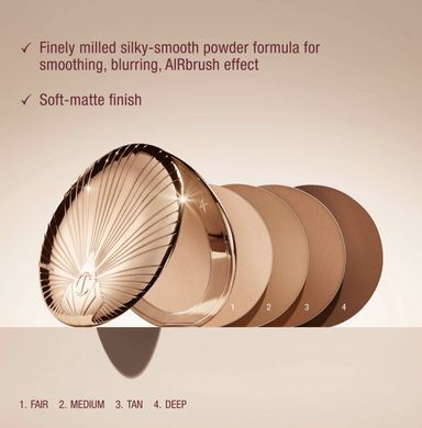 Charlotte Tilbury  Refillable Airbrush Matte Bronzer ( medium ) , 16g