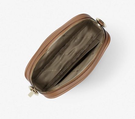 Jet Set Small Signature Logo Camera Crossbody Bag ( brown )