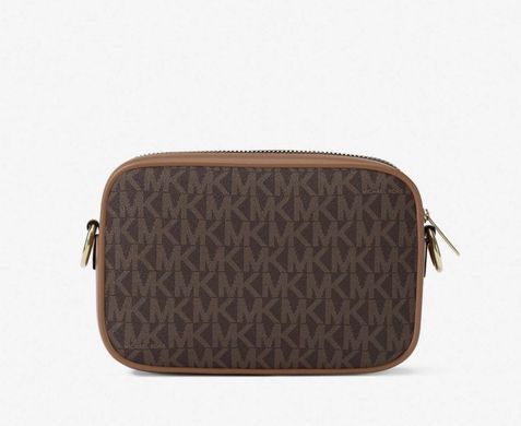 Jet Set Small Signature Logo Camera Crossbody Bag ( brown )