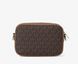 Jet Set Small Signature Logo Camera Crossbody Bag ( brown )
