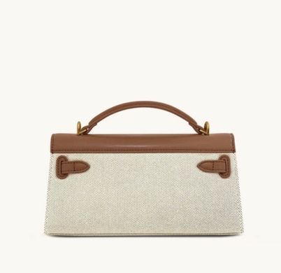 JW PEI Noor Top Handle Bag Brown Canvas