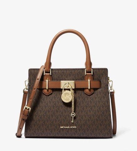 Michael Kors Hamilton Small Logo Satchel ( brown )