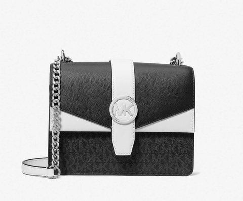 Michael Kors  Greenwich small color-block signature logo crossbody bag ( black combo )