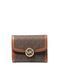 MICHAEL Michael Kors Leida Medium Signature Logo Shoulder Bag BROWN
