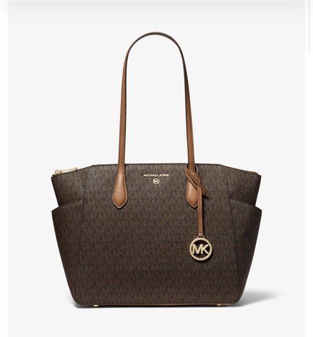 Michael Kors Marilyn Medium logo Tote Bag ( brown )