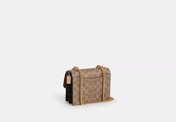 Coach Mini Klare Crossbody in Signature Canvas коричнево-молочний