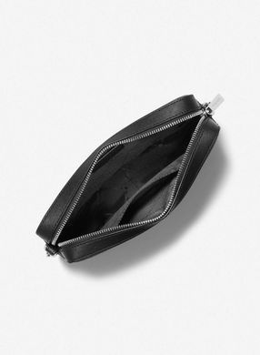 Michael Kors Jet Set Large Logo Crossbody Bag (BLACK)