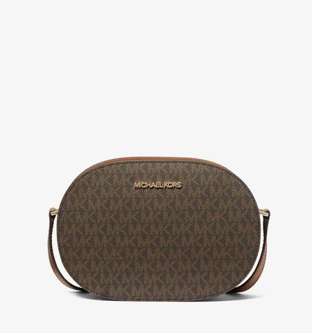 Michael Kors Jet Set Travel Medium Logo Crossbody Bag Brown