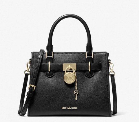 Michael Kors Hamilton Small Leather Satchel (black)