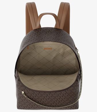 Michael Kors Slater Large Signature logo Backpack ( brown)