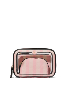 Косметичка 3в1 Victoria's Secret 3-Piece Makeup Bag Iconic Stripe