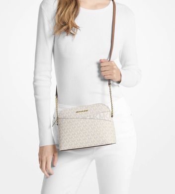 Michael Kors  Jet Set Travel medium logo Dome crossbody bag ( Vanilla )