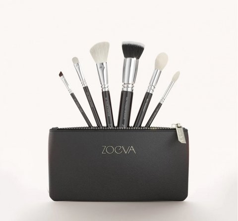 Набор кистей Zoeva The Essential Brush Set (6 кистей и косметичка)